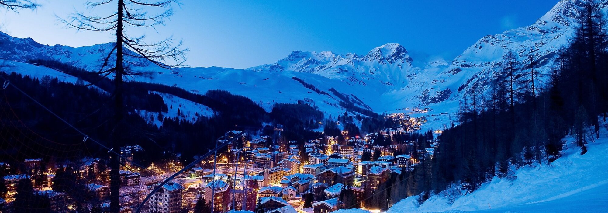 Late Night Skiing And Boarding At Madesimo