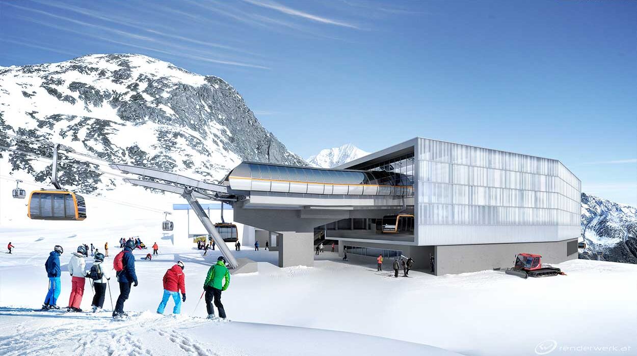 mittelstation 3s stubaier gletscher rendering