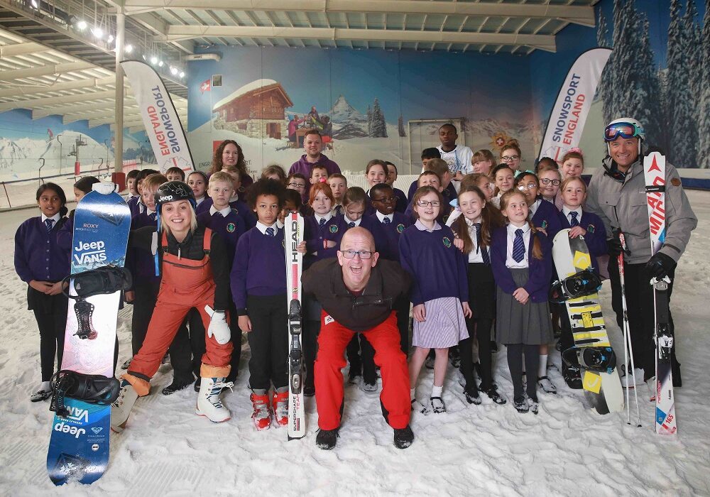 NSSW 2017 launch Ambassasdors with Yewtree Primary The Snow Centre