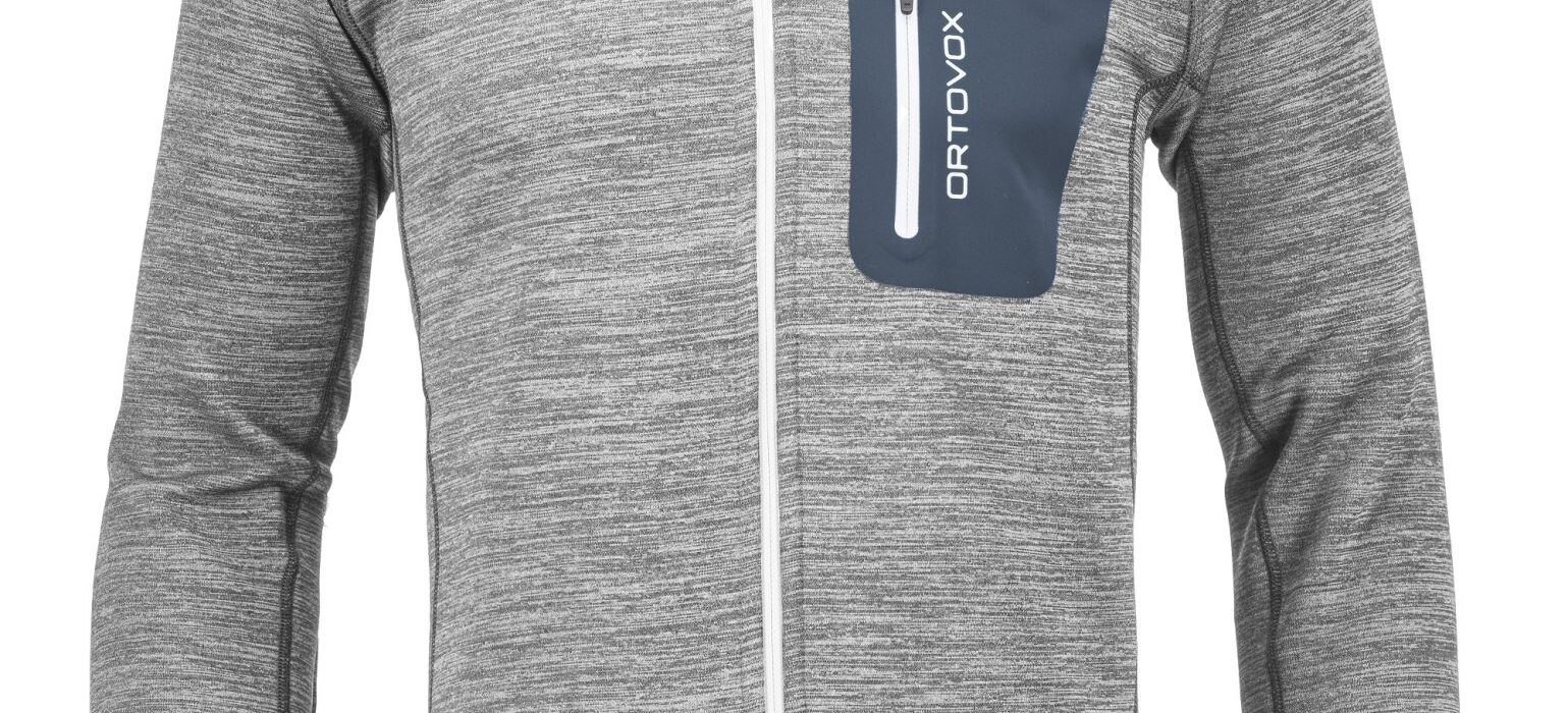 MERINO FLEECE HOODY MELANGE M 86924 grey blend HiRes