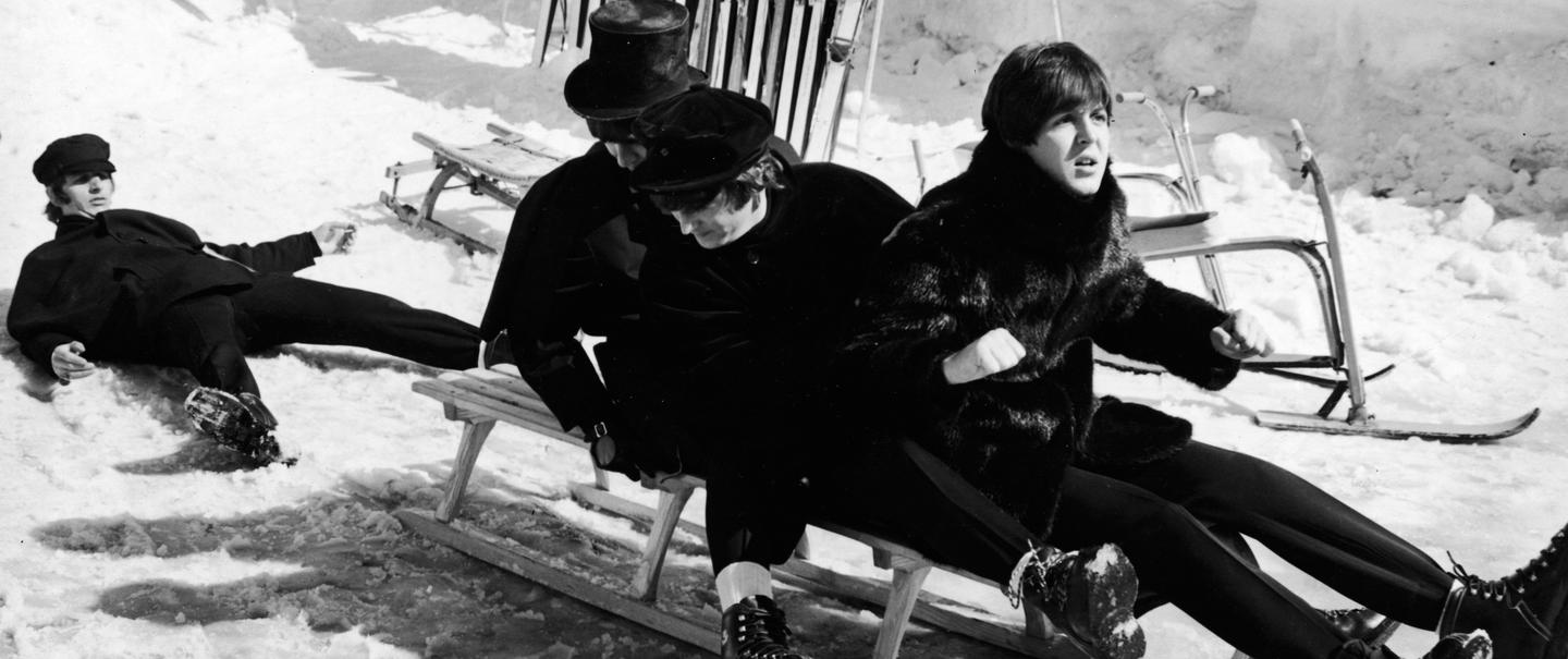 beatles on a sled