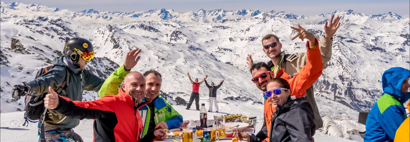 European Gay Ski Week Lunch on Mountain
