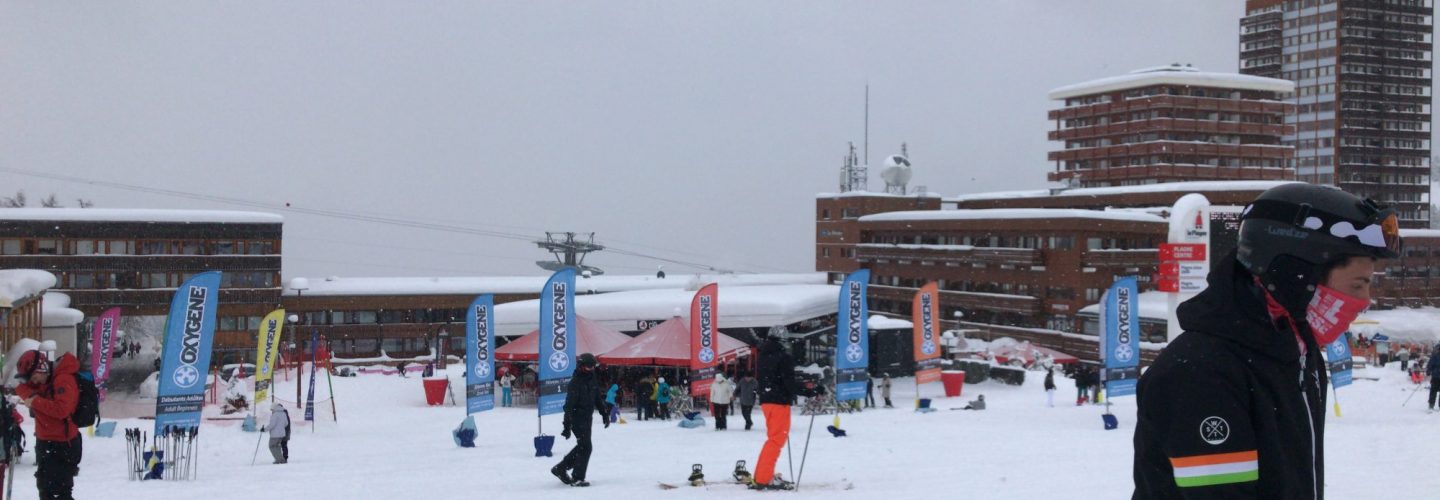 Plagne Centre waiting for Anna   Jacks lessons to finish
