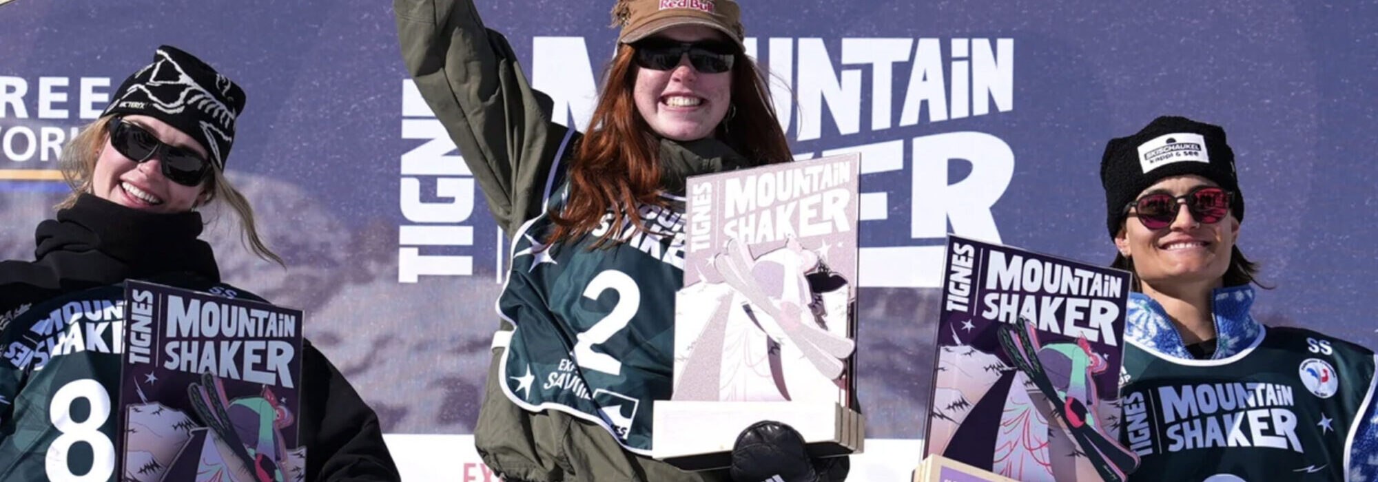 Kirsty Muir competing in the Freeski Slopestyle World Cup in Tignes