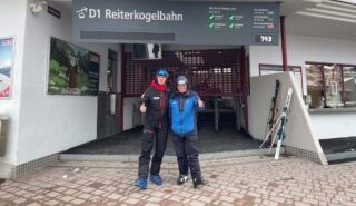 Fresh snow skiing in Saalbach Hinterglemm during Oliver Kern world record attempt