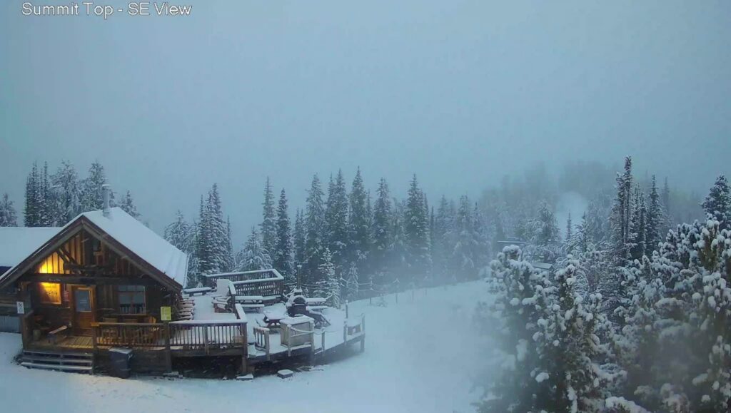 Summer Snowfall on Canadian Slopes